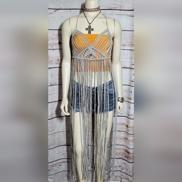 Macrame lace dress bikini coverup - Picture 4 of 10